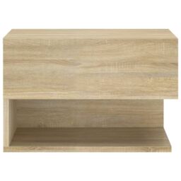 Berkfield Home Wall-mounted Bedside Cabinet Sonoma Oak in Brown - thumbnail 5