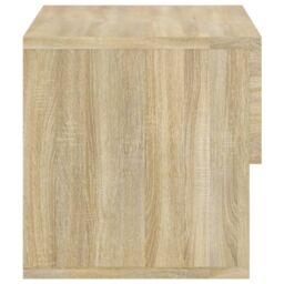 Berkfield Home Wall-mounted Bedside Cabinet Sonoma Oak in Brown - thumbnail 6