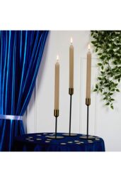 Deco Express Set Of 15 Taper Rustic Taper Candles in Brown - thumbnail 5
