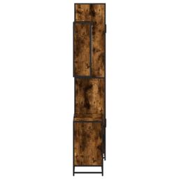 Berkfield Home 3 Piece Bathroom Furniture Set Smoked Oak Engineered Wood in Brown - thumbnail 6