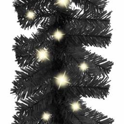 Berkfield Home Christmas Garland with LED Lights 20 m Black - thumbnail 5