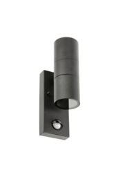 CGC Lighting 'Leon' Black Stainless Steel GU10 Up & Down Outdoor Wall Light IP44 with PIR Motion Sensor - thumbnail 6