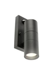 CGC Lighting 'Leon' Black Stainless Steel GU10 Up & Down Outdoor Wall Light IP44 with PIR Motion Sensor - thumbnail 4