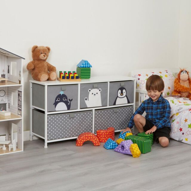Liberty House Toys Arctic 5 Drawer Storage Chest in Grey - image 1