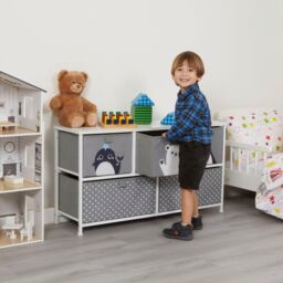 Liberty House Toys Arctic 5 Drawer Storage Chest in Grey - thumbnail 3