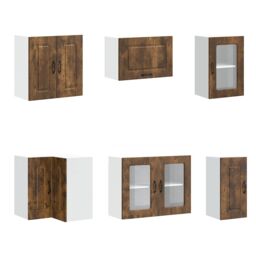 Berkfield Home 11 Piece Kitchen Cabinet Set Kalmar Smoked Oak Engineered Wood in Brown - thumbnail 5