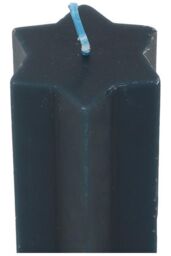 KDMD Navy Starry Night Star Shaped Taper Candle in Teal - thumbnail 4