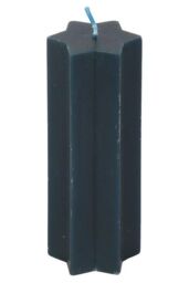 KDMD Navy Starry Night Star Shaped Taper Candle in Teal - thumbnail 2