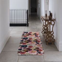Benjamin Tate Design Autumn Watercolor Floral Arrangement Runner Rug in Natural - Size: 67 cm x 230 cm - thumbnail 3