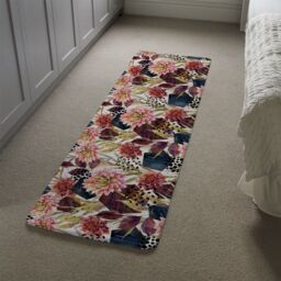 Benjamin Tate Design Autumn Watercolor Floral Arrangement Runner Rug in Natural - Size: 67 cm x 230 cm - thumbnail 4