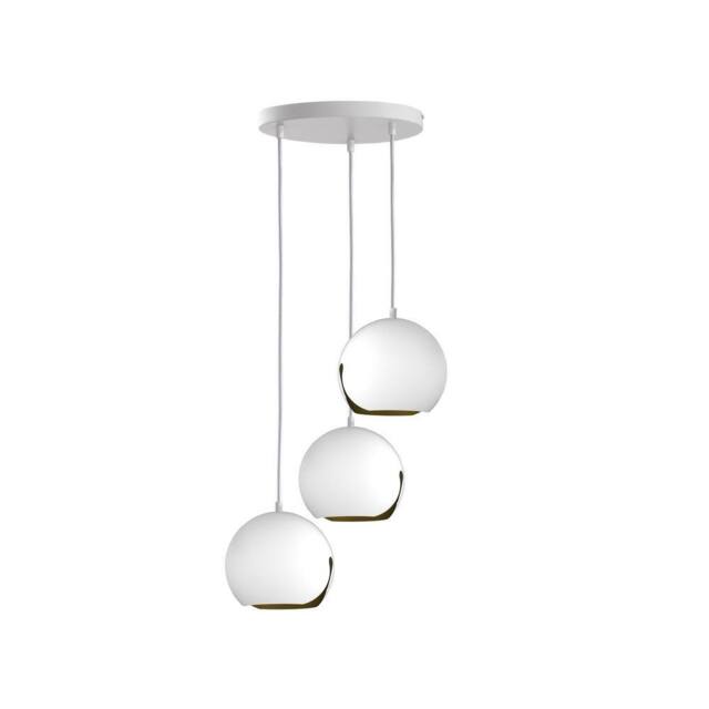 Netlighting Malaga Cluster Pendant Ceiling Light White 32cm 3x E27