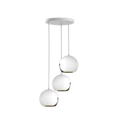 Netlighting Malaga Cluster Pendant Ceiling Light White 32cm 3x E27