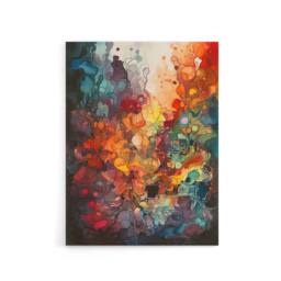 "Artery8 Colourful Abstract Coral Reef Canvas Wall Art Print - Size: W18"" x H24""" - thumbnail 1