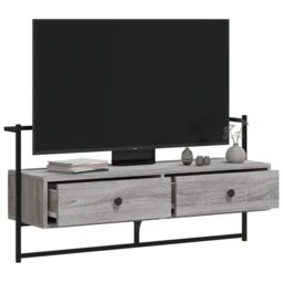 Berkfield Home TV Cabinet Wall-mounted Grey Sonoma 100.5x30x51 cm Engineered Wood - thumbnail 3