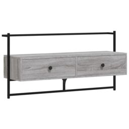 Berkfield Home TV Cabinet Wall-mounted Grey Sonoma 100.5x30x51 cm Engineered Wood - thumbnail 2