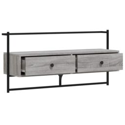 Berkfield Home TV Cabinet Wall-mounted Grey Sonoma 100.5x30x51 cm Engineered Wood - thumbnail 6