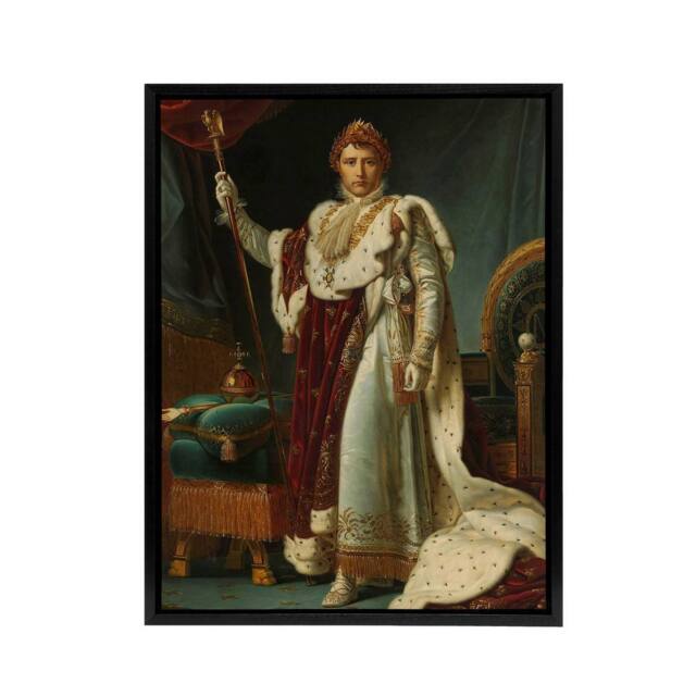 "Artery8 Gerard Emperor Napoleon Bonaparte I Framed Canvas Wall Art Print - Size: W12"" x H16""" - image 1