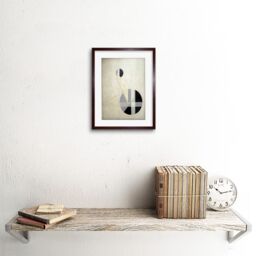 "Artery8 Wall Art Print Moholy Nagy Composition A XX Abstract Artwork Framed 9X7 Inch in Brown - Size: W7"" x H9""" - thumbnail 2