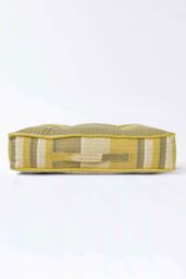 Homescapes Morocco Striped Cotton Floor Cushion in Yellow - Size: 40 cm x 40 cm - thumbnail 5