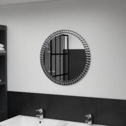 Berkfield Home Wall Mirror 60 cm Tempered Glass in Silver - thumbnail 2