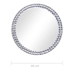 Berkfield Home Wall Mirror 60 cm Tempered Glass in Silver - thumbnail 5