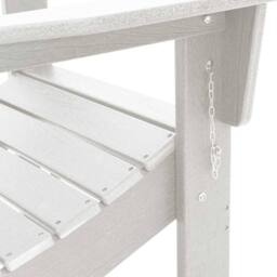 Berkfield Home White Folding Adirondack Chair White 74.5x80.5x90 cm HDPE - thumbnail 9