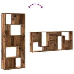 Berkfield Home Bookcase Old Wood 67x24x161 cm Engineered Wood in Brown - Size: 67 x 24 x 161 cm - thumbnail 8