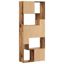 Berkfield Home Bookcase Old Wood 67x24x161 cm Engineered Wood in Brown - Size: 67 x 24 x 161 cm - thumbnail 7
