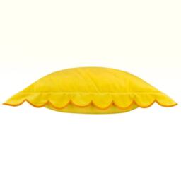 Furn Lil Scallop Velvet Cushion in Yellow - Size: 45 cm x 45 cm - thumbnail 4