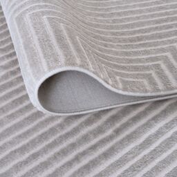 THE RUGS Carmel Modern Area Rug & Runner Geometric Design Stain Resistant in Grey - Size: 120 cm x 170 cm - thumbnail 3