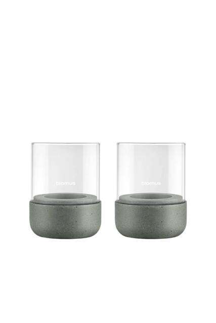 Blomus Set of 2 CALMA Lantern Size XS - Agave Green in Dark Green - image 1