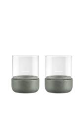 Blomus Set of 2 CALMA Lantern Size XS - Agave Green in Dark Green - thumbnail 1