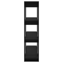 Berkfield Home Book Cabinet/Room Divider Black 100x30x123.5 cm - thumbnail 4