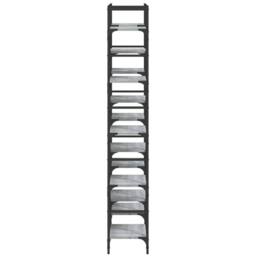 Berkfield Home Decorative Bookshelf Grey Sonoma 127.5x28.5x172.5 cm Engineered Wood - thumbnail 6