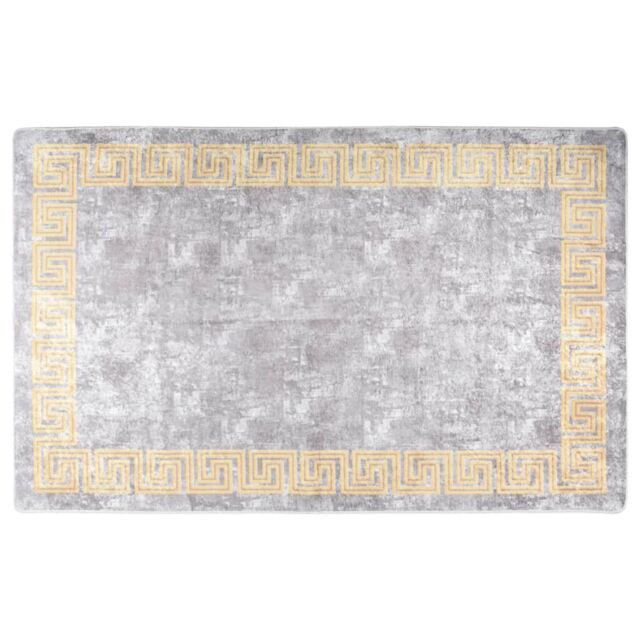 Berkfield Home Rug Washable 80x150 cm Grey Anti Slip - Size: 100 cm diameter - image 1