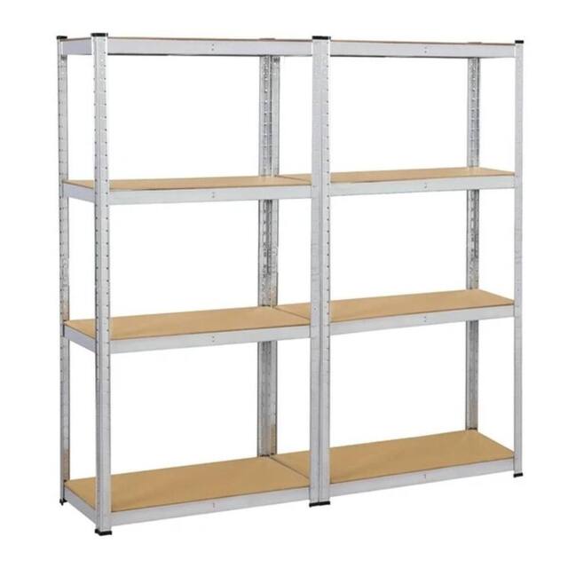 KORVIXA Garage Storage Shelves 4-Tier in Silver - Size: 0.6m2 - image 1
