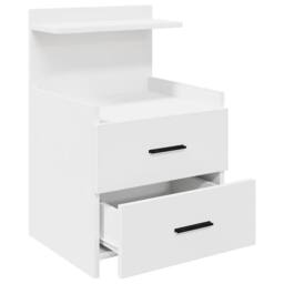 Berkfield Home Bedside Cabinets 2 pcs with 2 Drawers White 40x36.5x62 cm - thumbnail 5