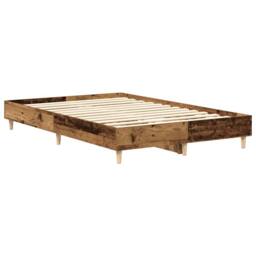 Berkfield Home Bed Frame No Mattress Old Wood 120x190 cm Small Double Engineered Wood in Brown - thumbnail 7