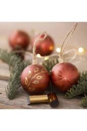 KDMD Personalisable Christmas Ornament 5.5cm 3 Pack in White - thumbnail 4