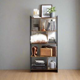 Modcraft Industrial Style Shelf for Living Room with Steel & Particleboard in Brown - Size: Large - thumbnail 2