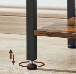 Modcraft Industrial Style Shelf for Living Room with Steel & Particleboard in Brown - Size: Large - thumbnail 4