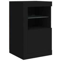 Berkfield Home Side Cabinets with LED Lights 2 pcs Black Engineered Wood - thumbnail 6