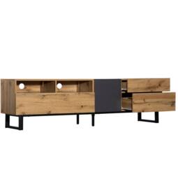 STILVORA TV Stand 180 cm with Drawers & Storage in Natural - thumbnail 9