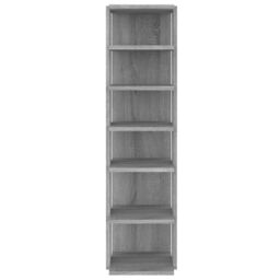 Berkfield Home Shoe Rack Grey Sonoma 27.5x27x102 cm Engineered Wood - thumbnail 3