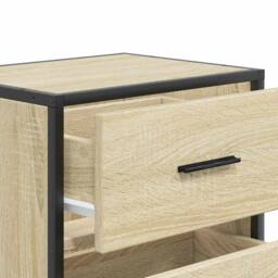 Berkfield Home Durable Wall-mounted Bedside Cabinet Sonoma Oak 40x31x39.5 cm in Light Tan - thumbnail 9