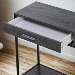 FURNOS 2 Tier Console Table With Drawers For Entryway Hallway Grey - thumbnail 3