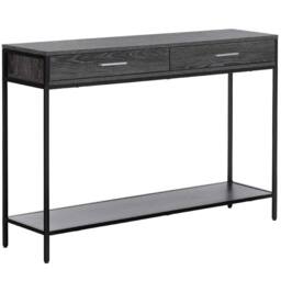 FURNOS 2 Tier Console Table With Drawers For Entryway Hallway Grey - thumbnail 6