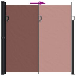 Berkfield Home Retractable Side Awning Brown 200x500 cm - thumbnail 5