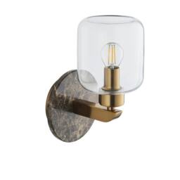 Netlighting Travi Wall Lamp Brown Vintage Brass & Glass E14 - thumbnail 6