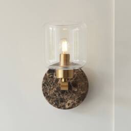 Netlighting Travi Wall Lamp Brown Vintage Brass & Glass E14 - thumbnail 5